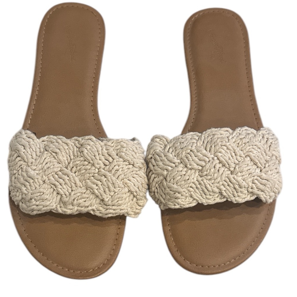 Universal Thread Braided Beige Slide Sandals